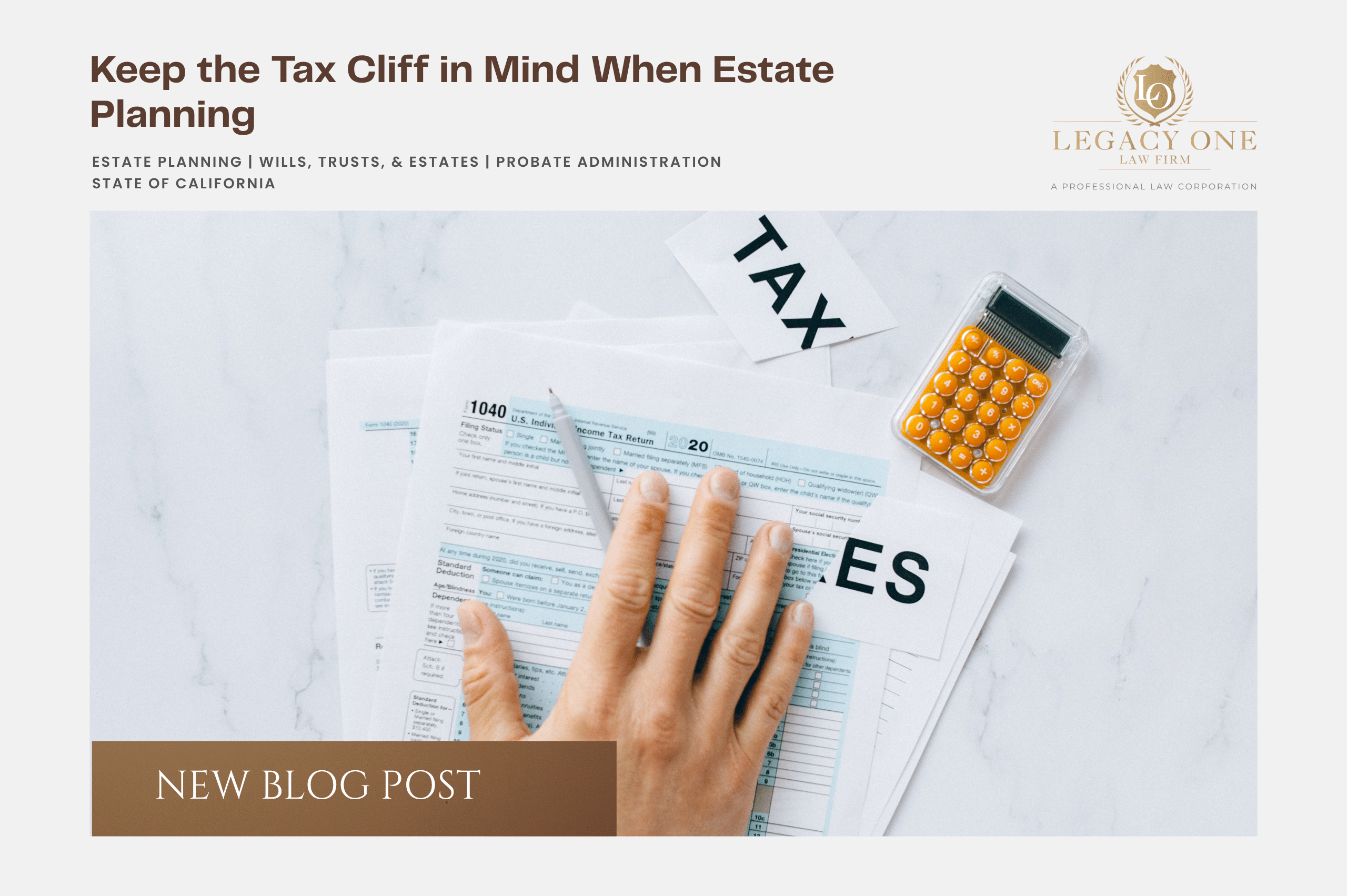 Keep the Tax Cliff in Mind When Estate Planning